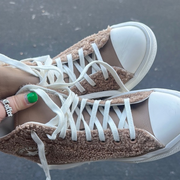 Converse Women's Tan High-Top Sneakers - Picture 2 of 5